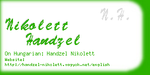 nikolett handzel business card